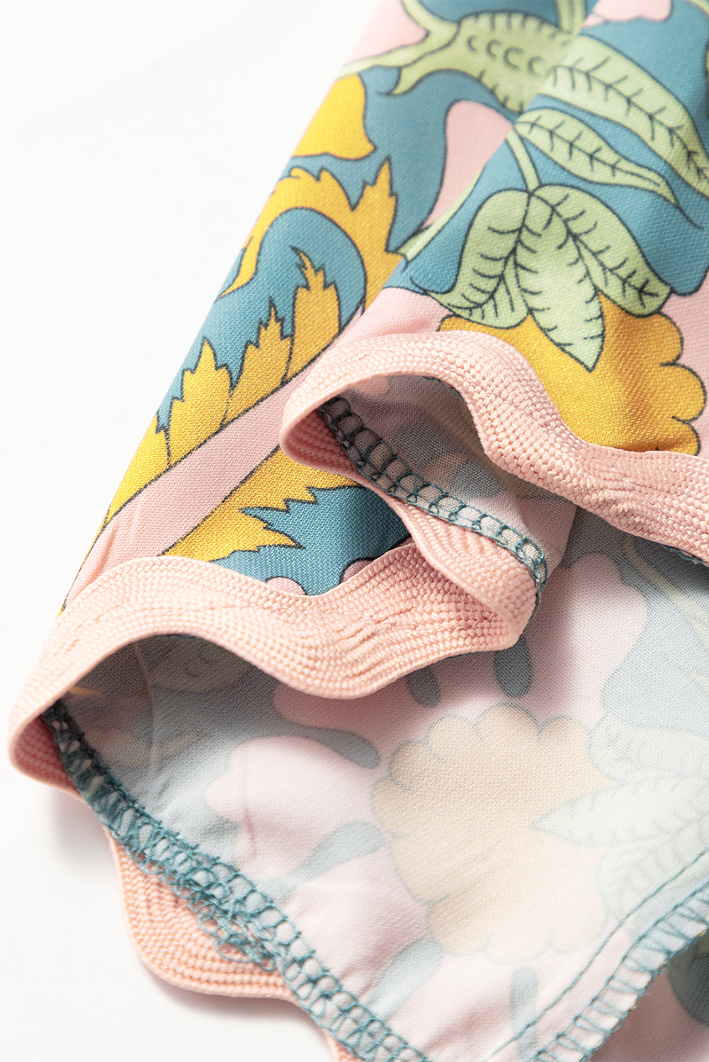 Sky Blue Floral Ricrac Trim V Neck Shift Mini Tank Dress eAura