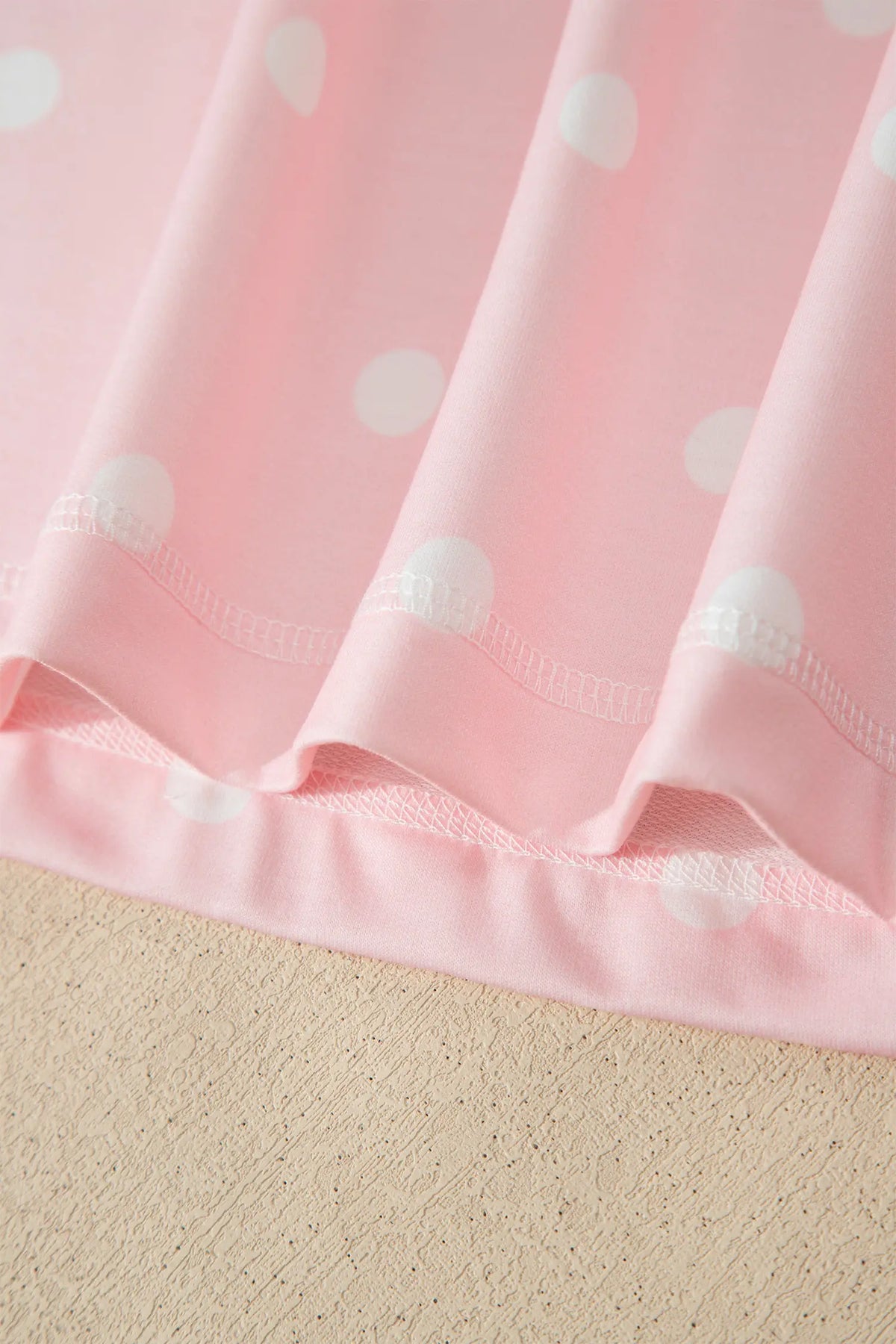 Polka Dot Short Sleeve Loose Top Drawstring Shorts Set – Pink
