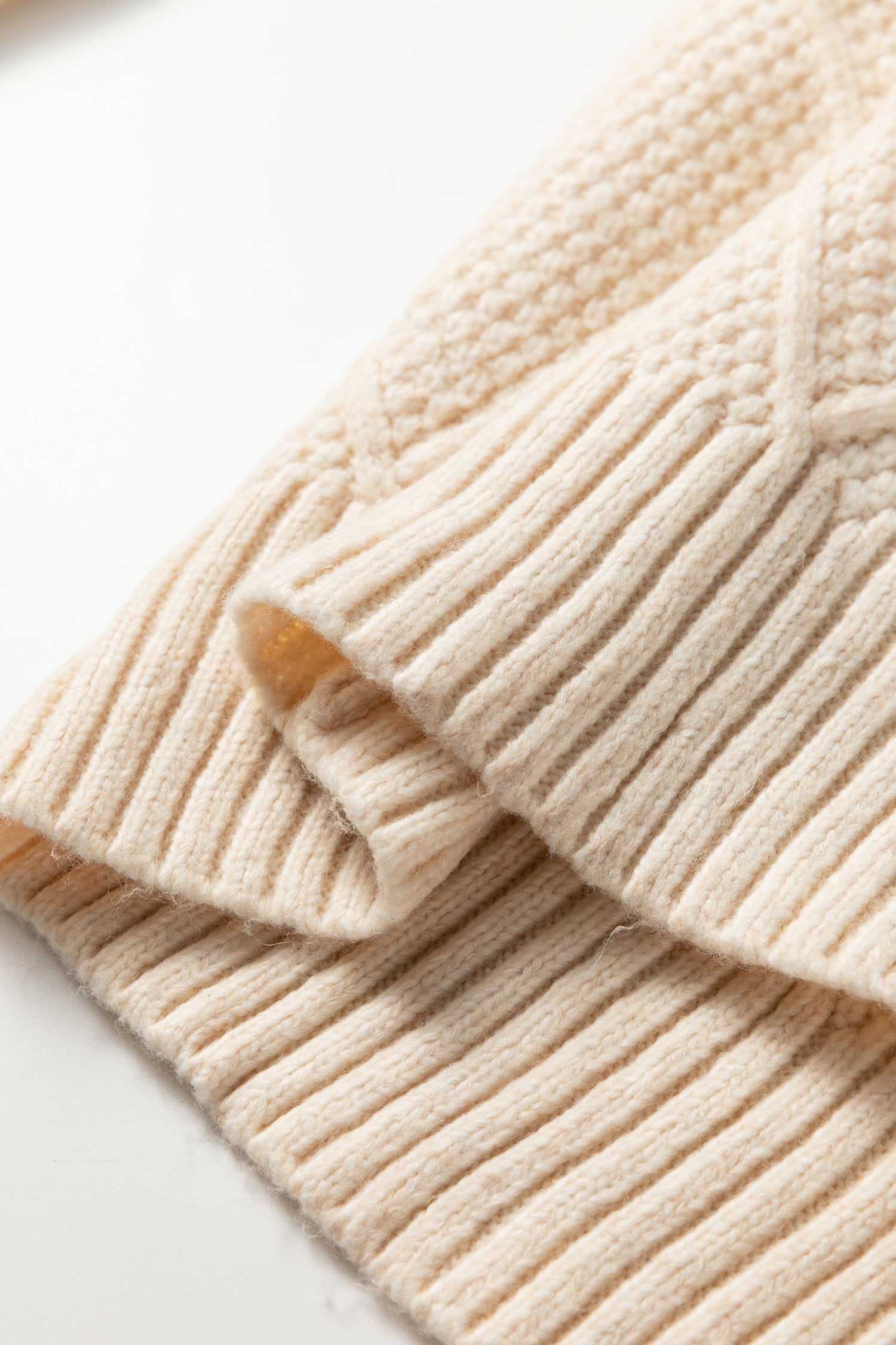 Cable Knit Drop Shoulder Loose Fit Sweater Dress - eAura