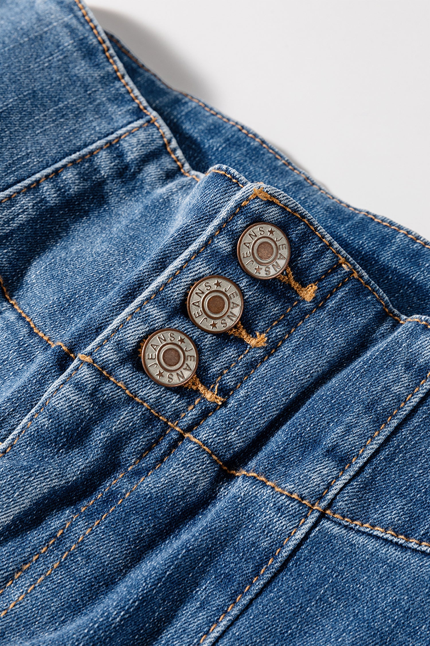 High Waist Button Fly Seamed Raw Hem Flare Jeans - eAura