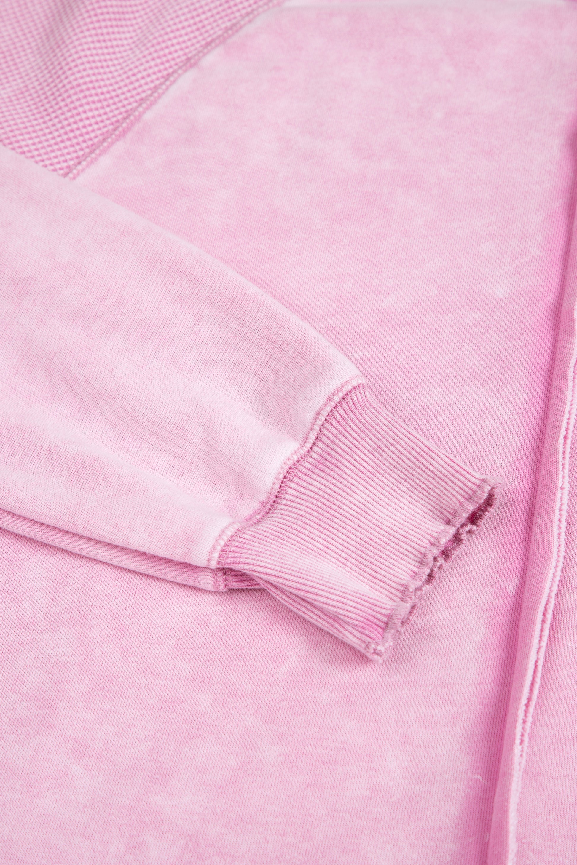 Waffle Knit Patchwork Raglan Sleeve Sweatshirt - eAura