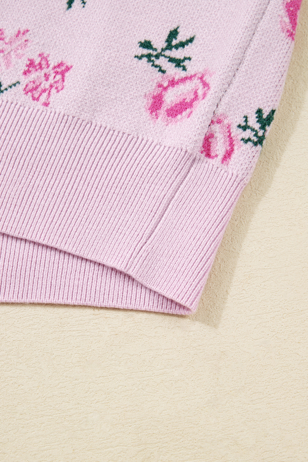Floral Print Drop Shoulder Cropped Sweater eAura