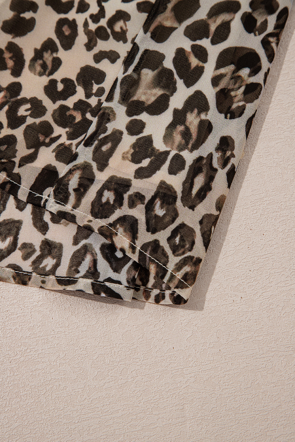 Leopard 3/4 Sleeve V-Neck Smock Dress - eAura