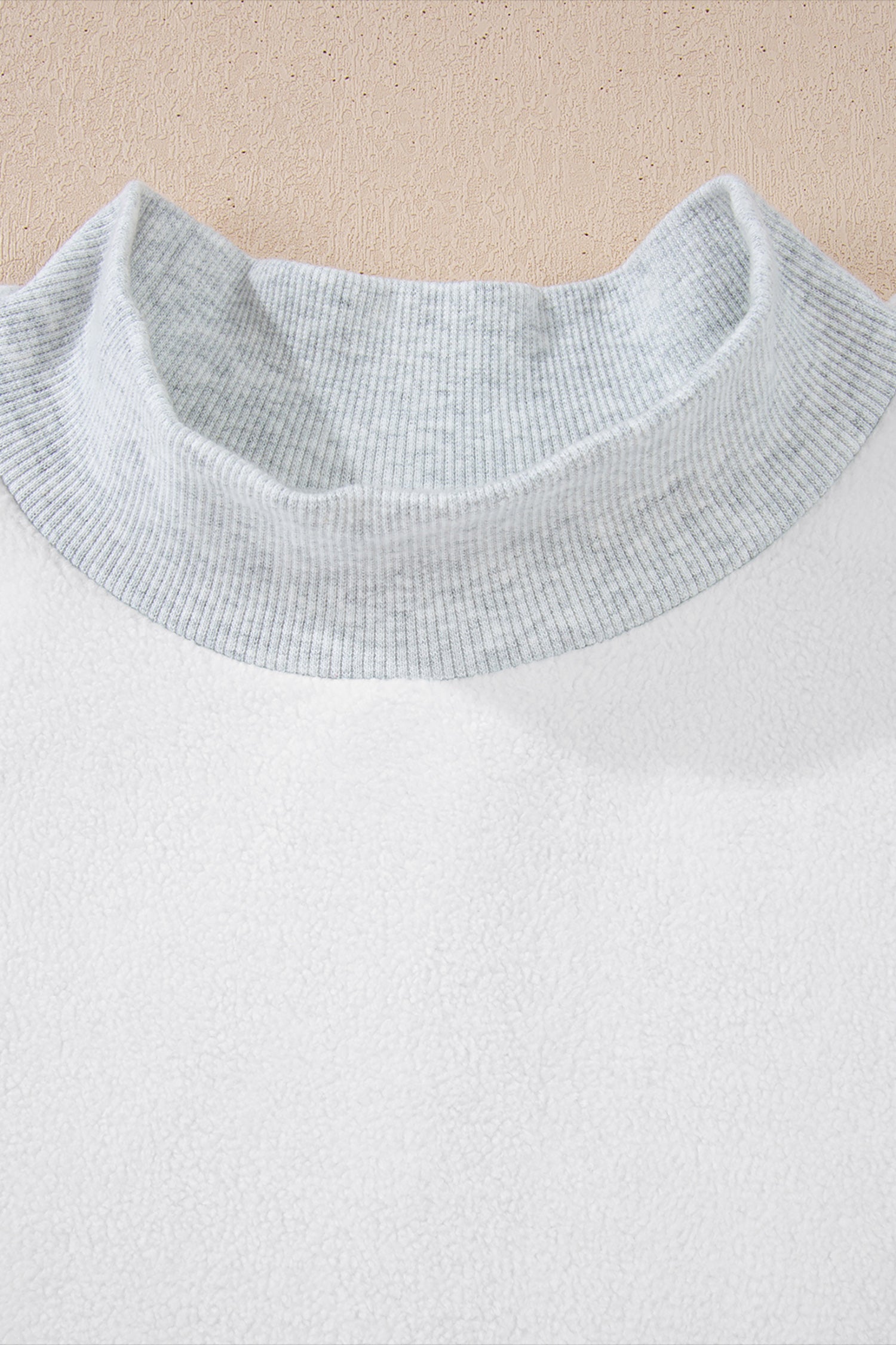 Black Oversize Drop Shoulder Reversible Mock Neck Sweatshirt