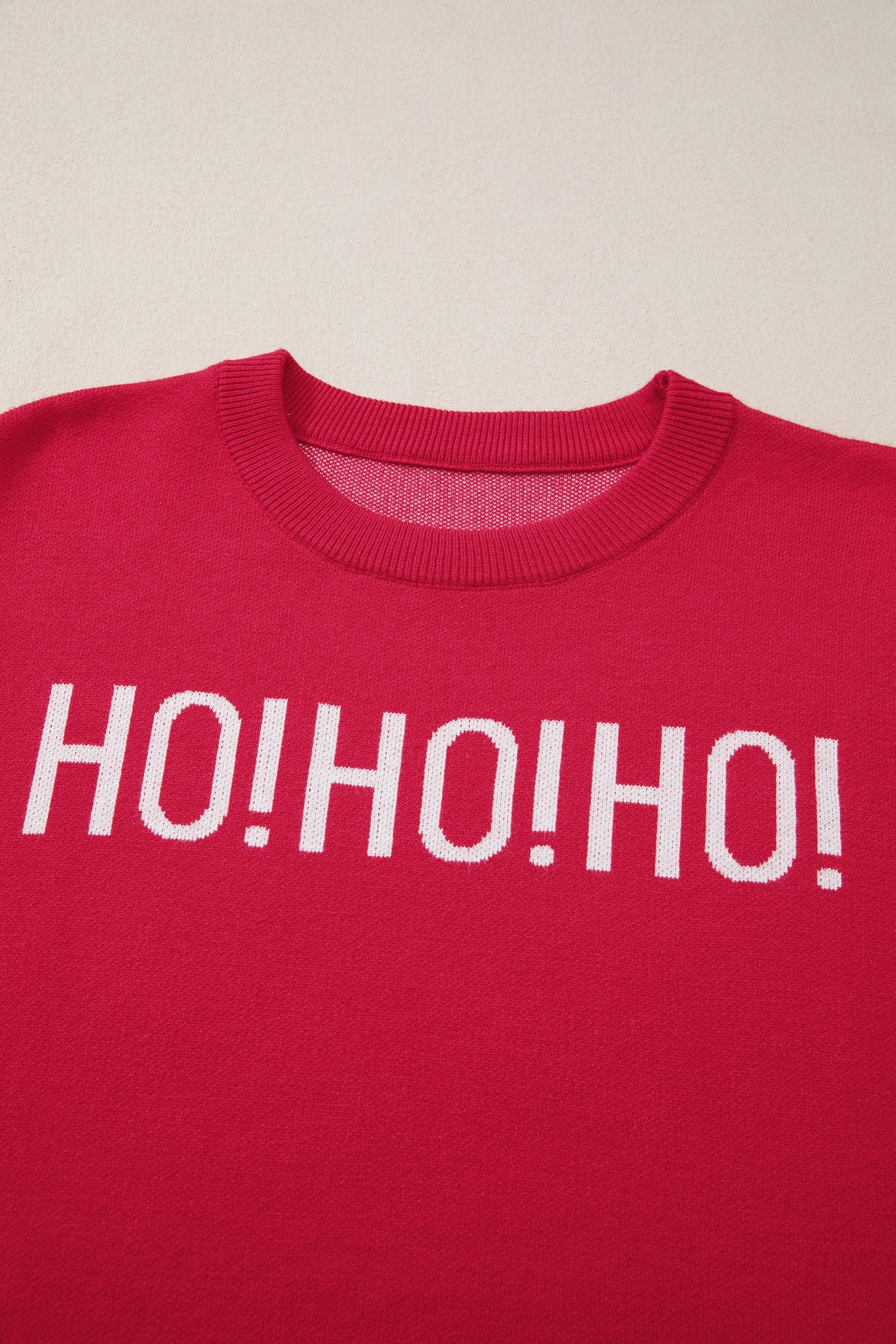 HO MERRY CHRISTMAS Drop Shoulder Loose Sweater - Sweaters & Cardigans/Sweaters