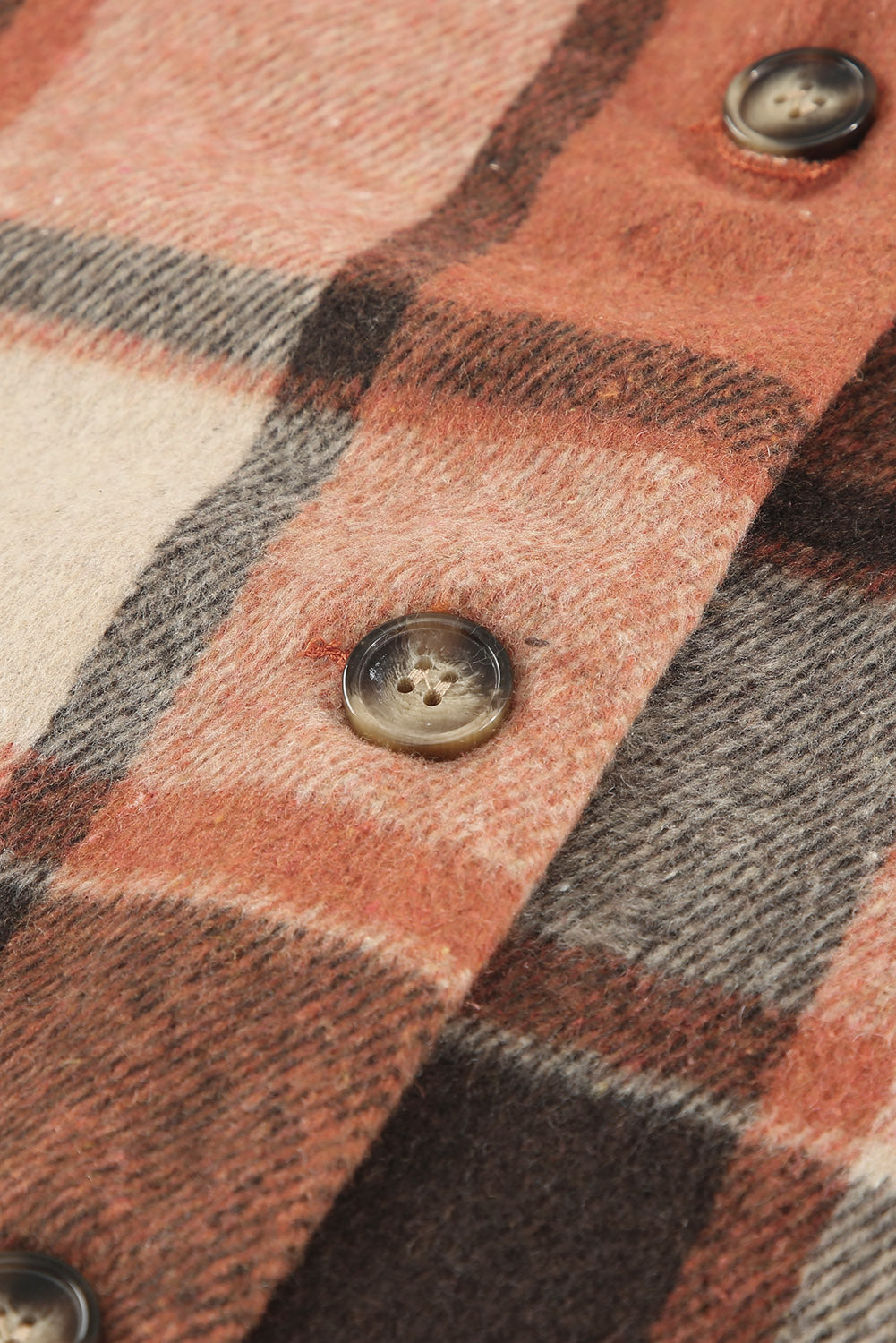 Plaid Print Buttoned Shirt Jacket Beagle Boutique Fashion Outlet