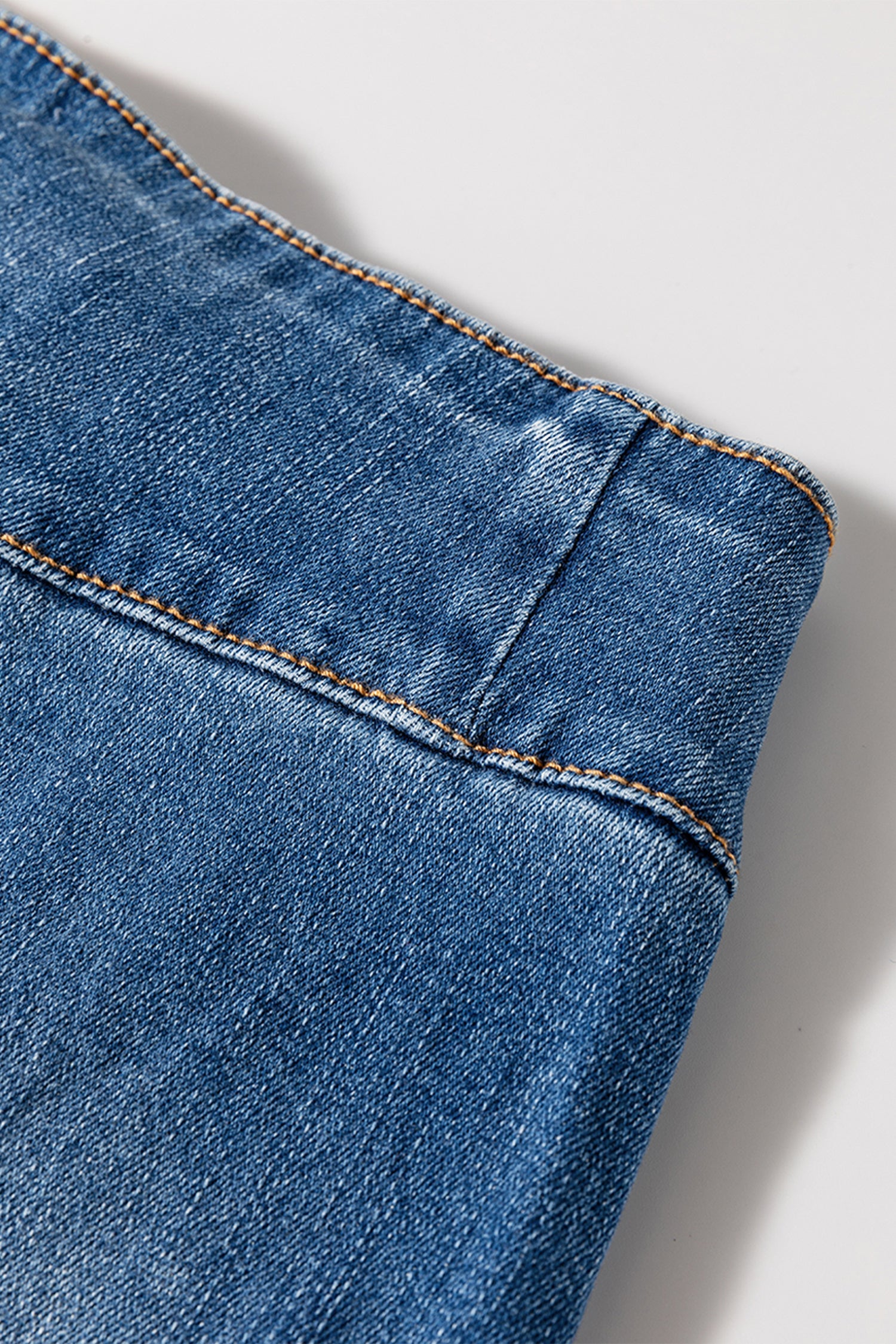 High Waist Button Fly Seamed Raw Hem Flare Jeans - eAura