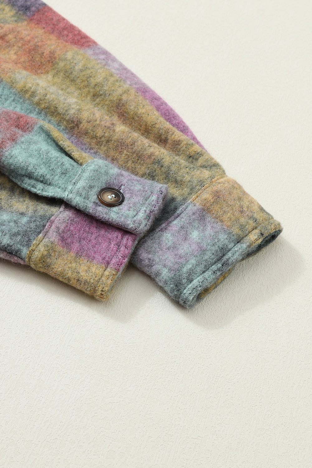 MultiColour Brushed Plaid Pocketed Oversize Shacket eAura