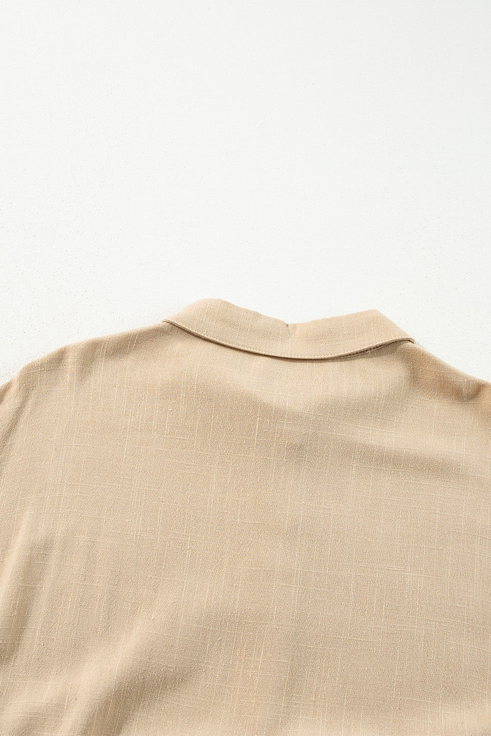 Tan Puff Sleeve Buttoned Tiered Pleated Shirt Mini Dress Beagle Boutique Fashion Outlet