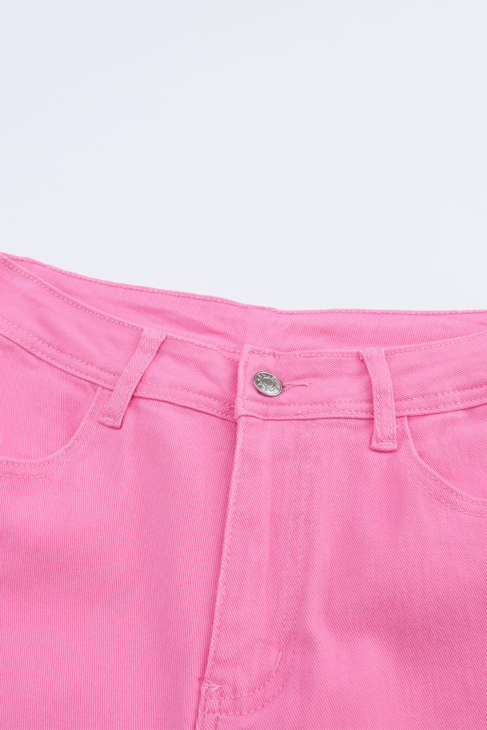 Pink Vintage High Waist Flare Leg Ripped Raw Hem Jeans Beagle Boutique Fashion Outlet