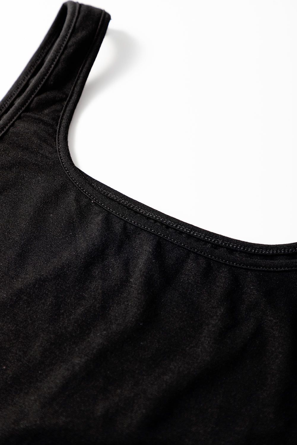 Black Peekaboo Wide Leg Square Neck Sleeveless Jumpsuit BB Fashion Outlet