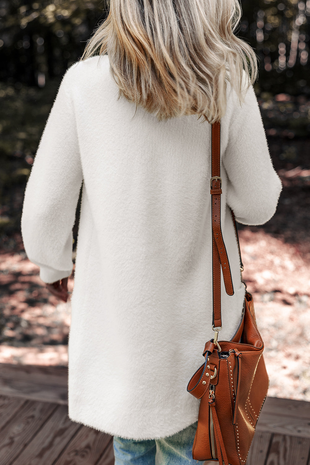 Fuzzy Buttoned Front Midi Solid Cardigan Dear-Lover Dropshipping
