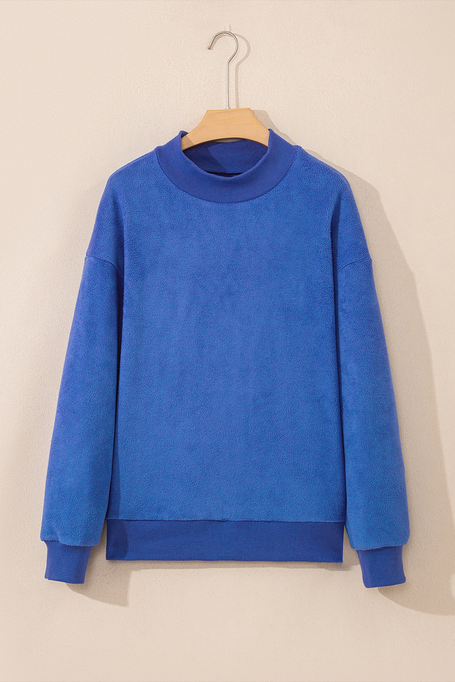 Carrot Oversize Drop Shoulder Reversible Mock Neck Sweatshirt – Orange