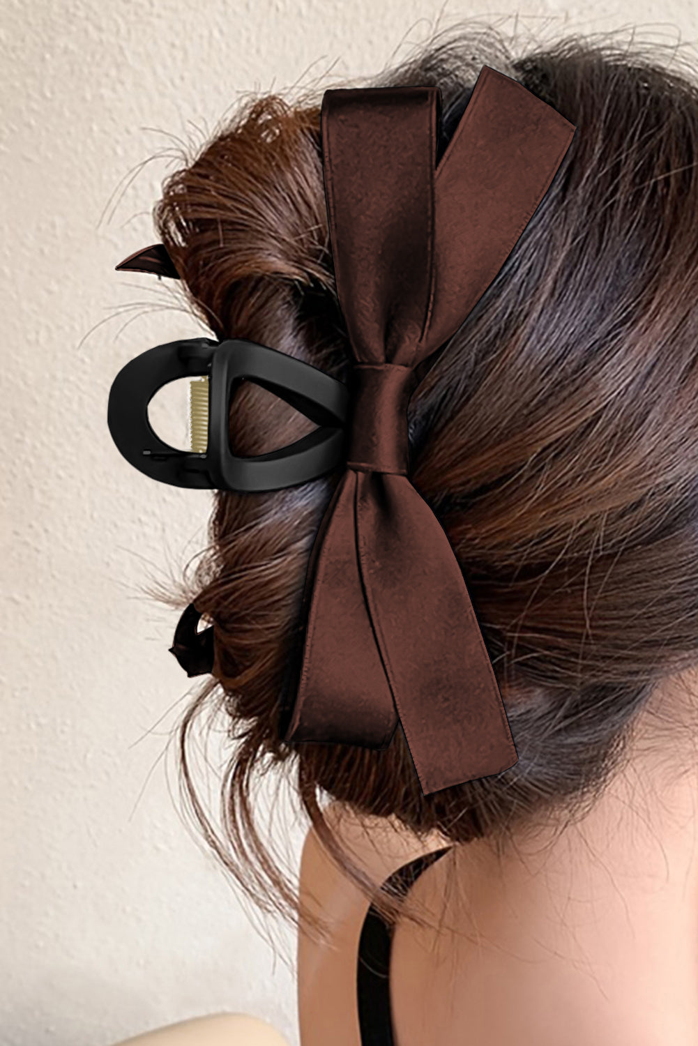 Red Ribbon Bow Decor Hair Clip - eAura