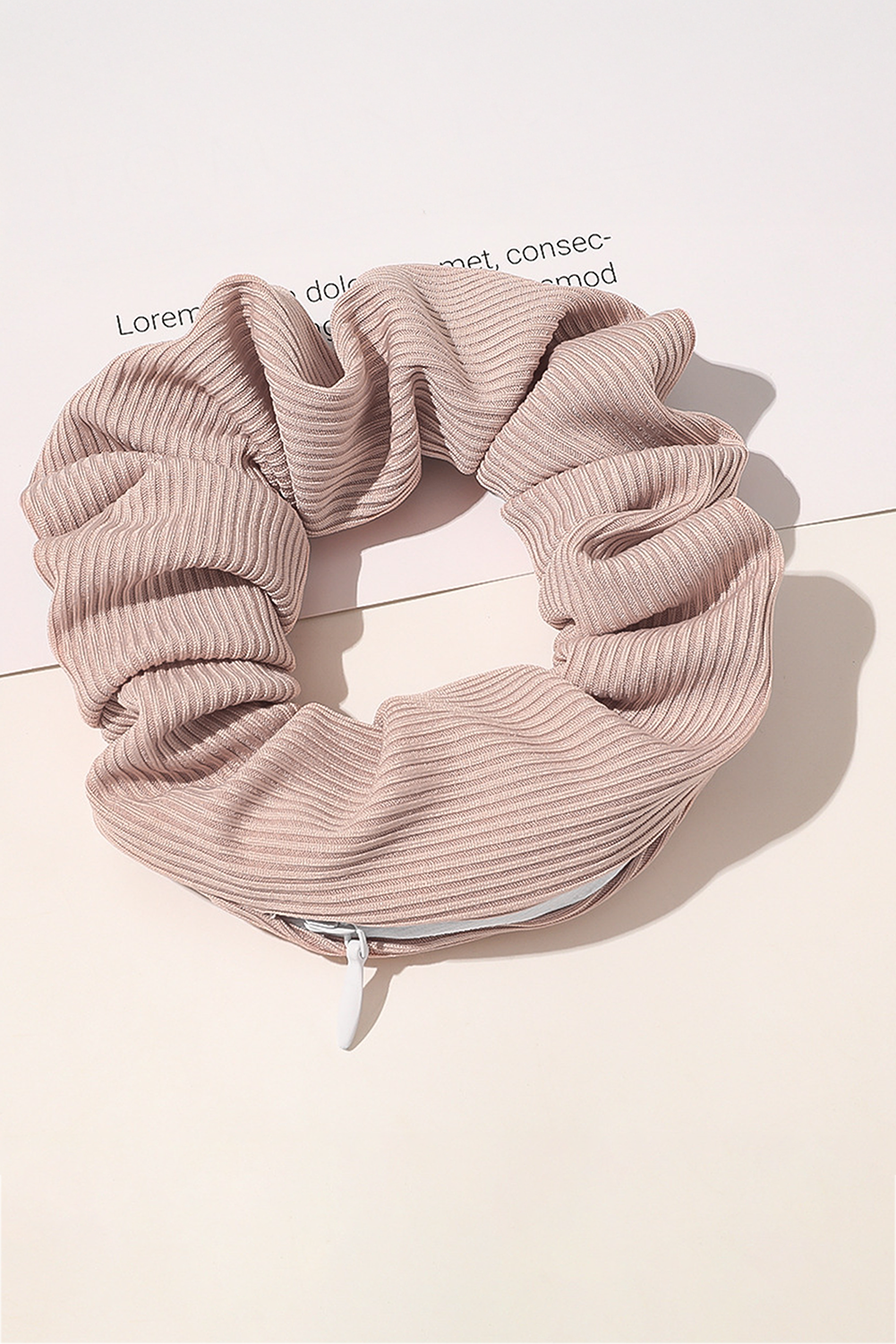 Pocket Scrunchie With Hidden Zipper
