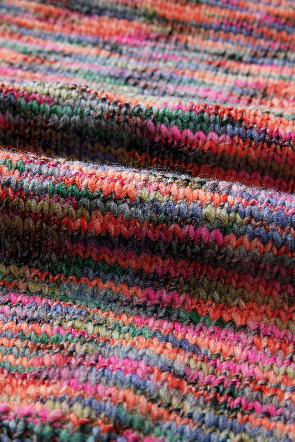 Purple Space Dye Yarn Crew Neck Sweater eAura