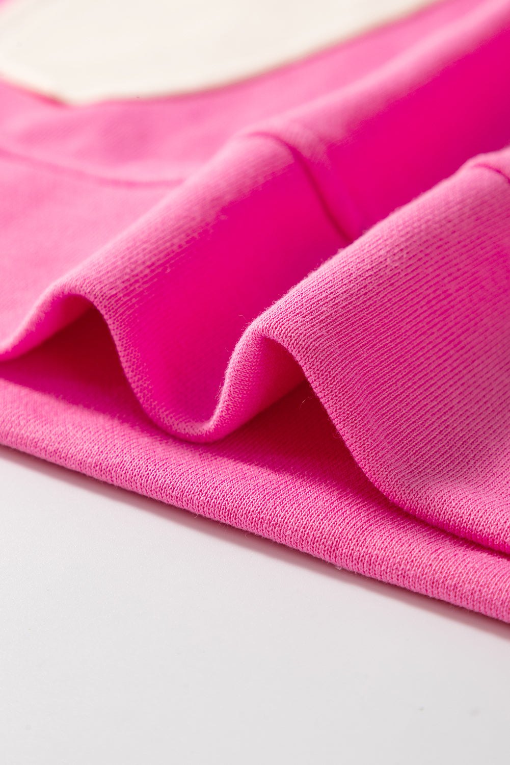 Sachet Pink Contrast Flower Drop Shoulder Loose T Shirt eAura