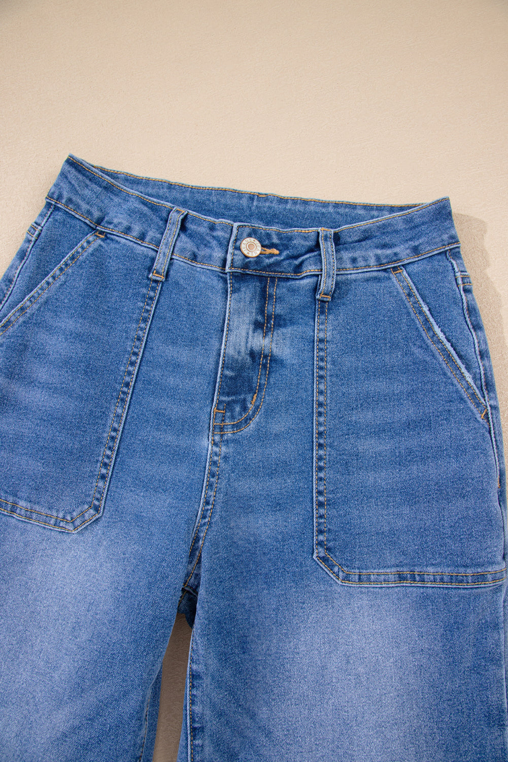 Cropped High Rise Wide Leg Jeans - eAura