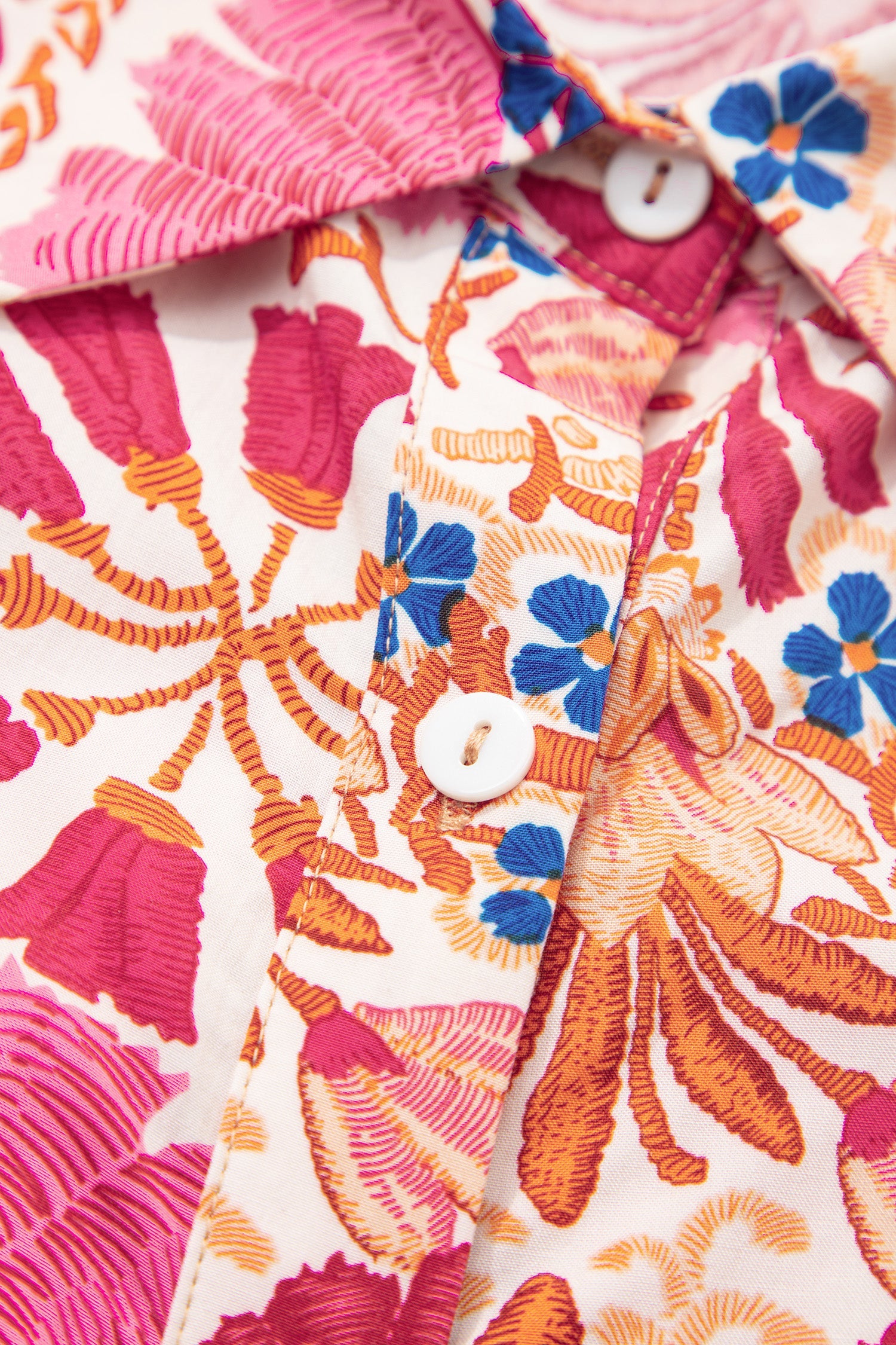 Fall Flower Print Long Sleeve Mini Dress - eAura