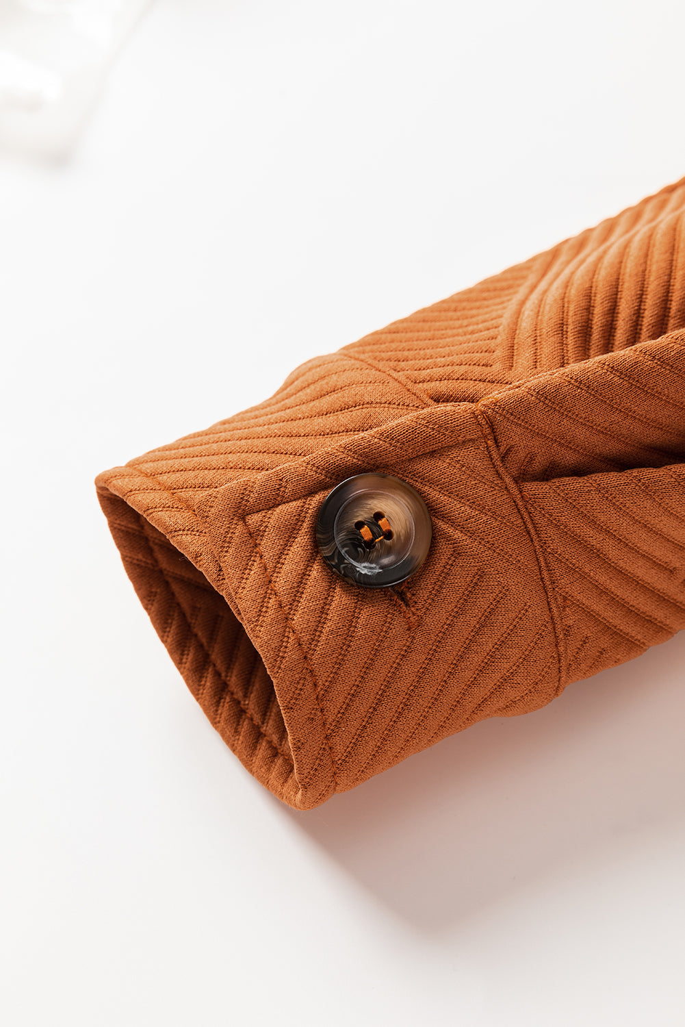 Gold Flame Textured Collared Drop Shoulder Buttoned Front Duster Coat - eAura