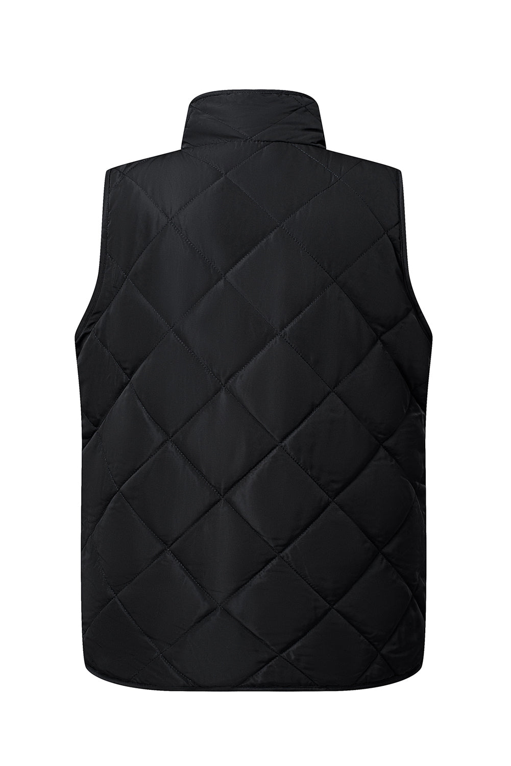 Black Fleece Lined Quilted Zip up Gilet Beagle Boutique Fashion Outlet