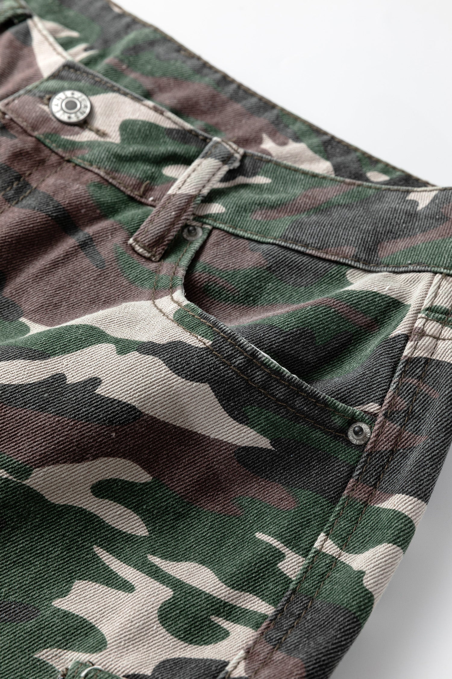 Camo Cargo Wide Leg Jeans - Bottoms/Jeans/WideLeg