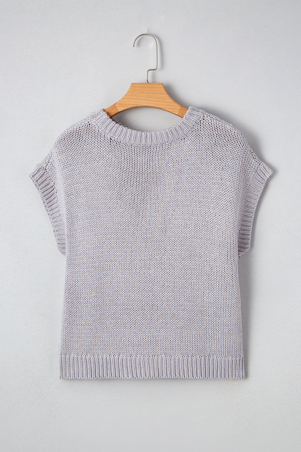 Bowknot Applique Cap Knit Sleeve Sweater eAura