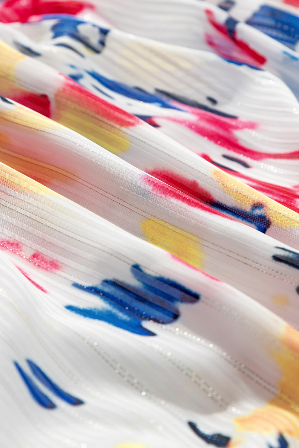 Rose Abstract Print Short Puff Sleeve Tiered Maxi Dress eAura