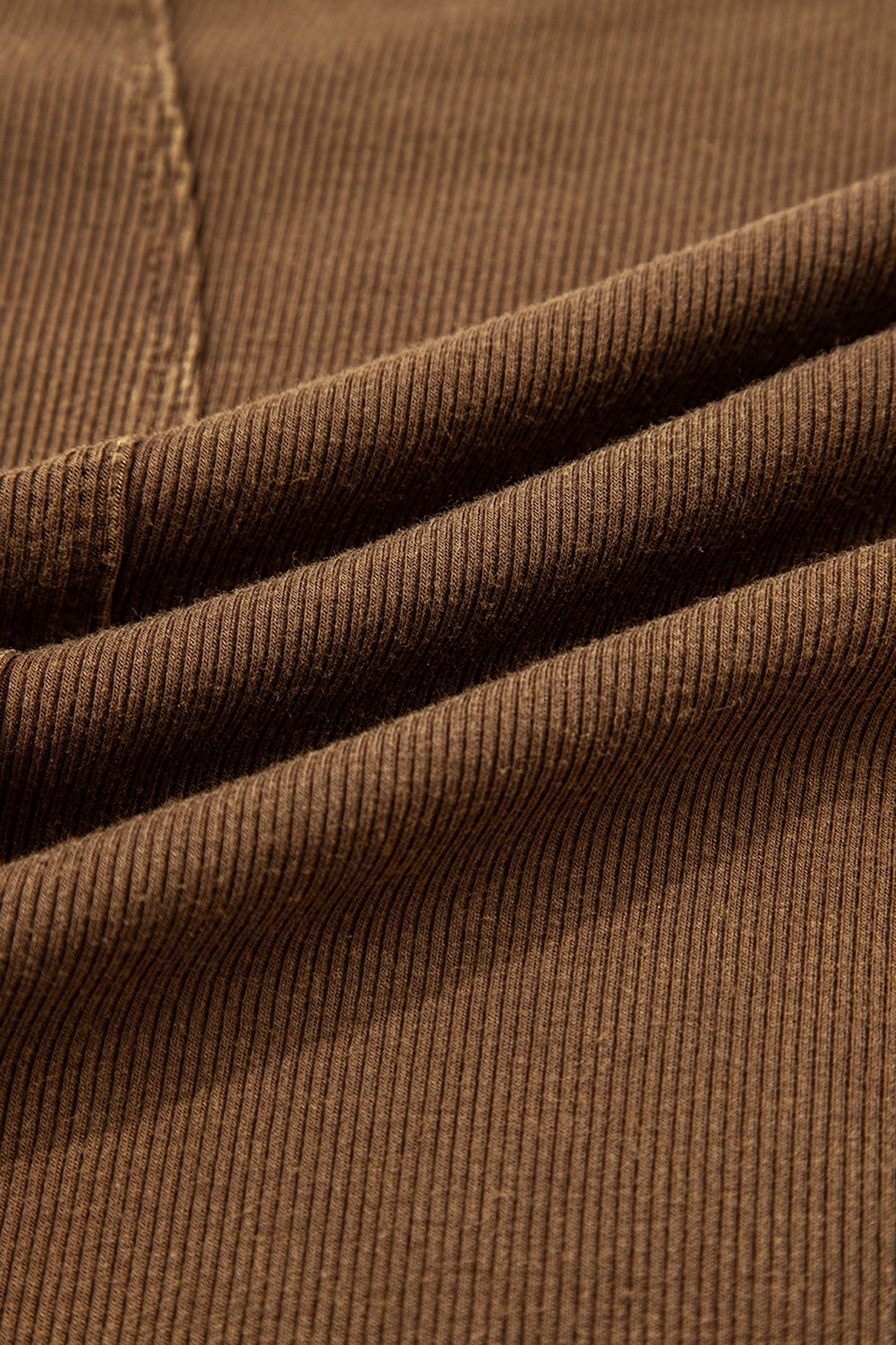 Exposed Seam Ribbed Long Sleeve Top