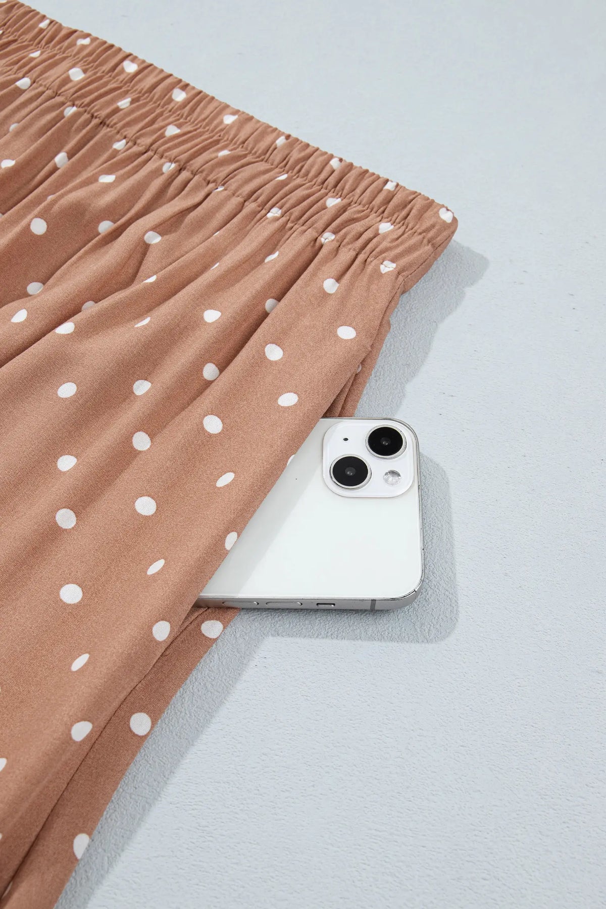 Polka Dot Lace Hem Elegant Long Shift Skirt – Khaki
