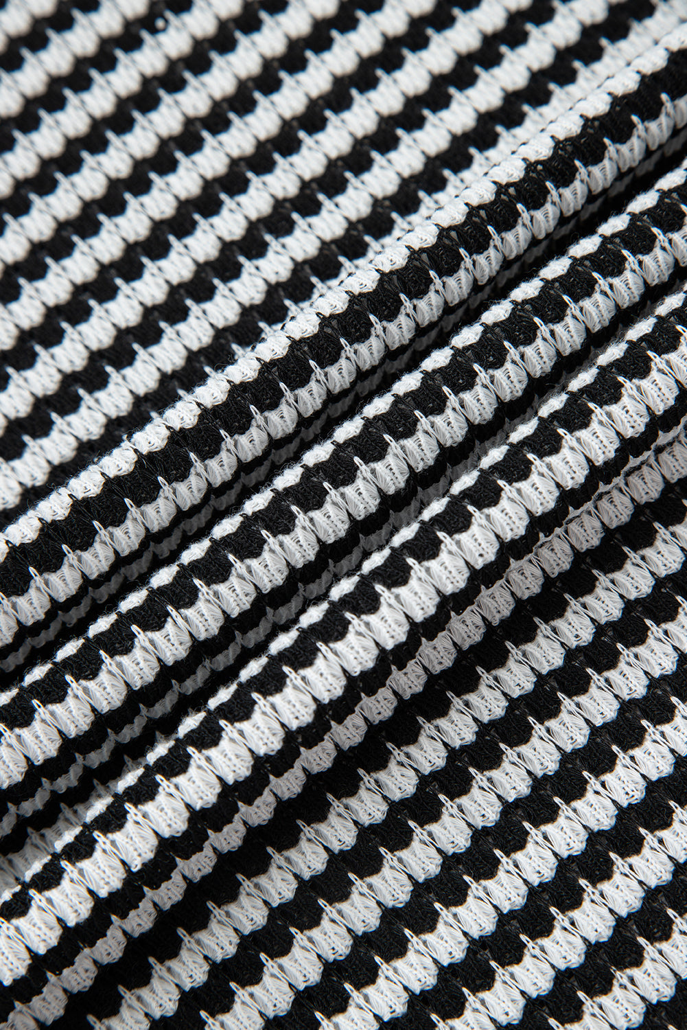 Stripe Ribbed Trim Drop Shoulder Long Sleeve Oversize Top - eAura