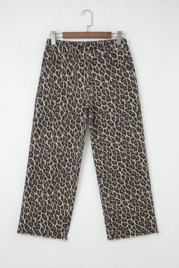 Leopard Straight Loose Leg Jeans - eAura
