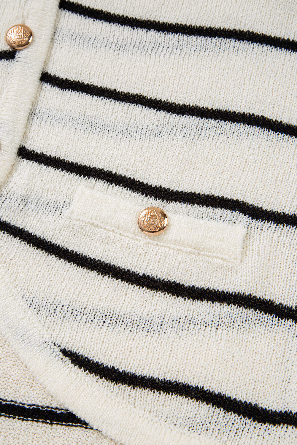 Black Stripe Buttoned V Neck Slim Fit Sweater Vest eAura