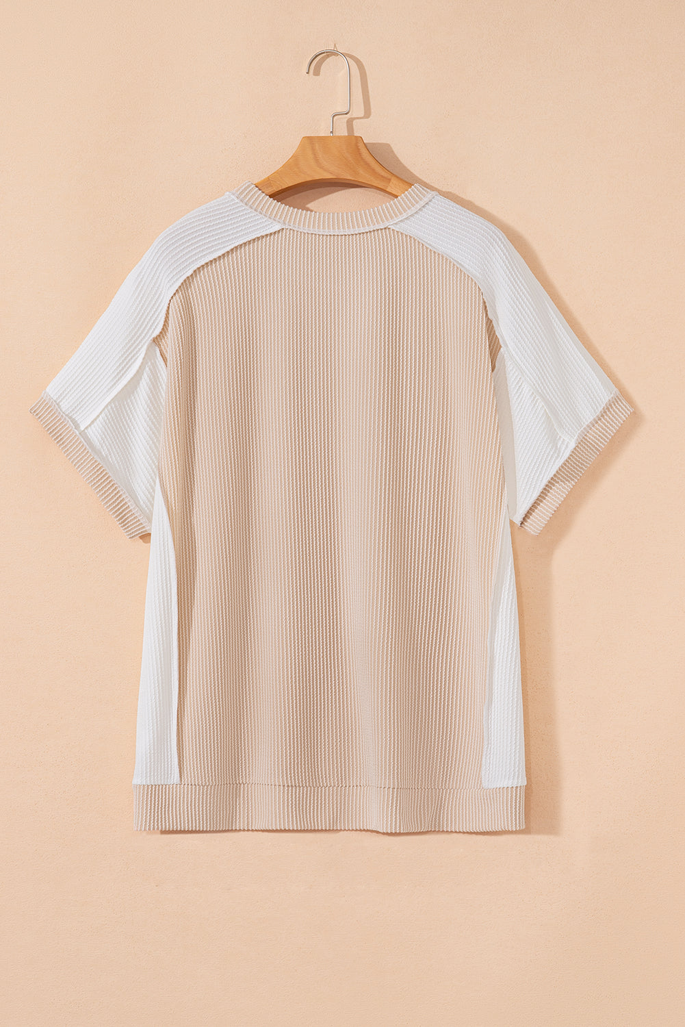 Rib Hi Low Plus Size Short Sleeve Top BB Fashion Outlet