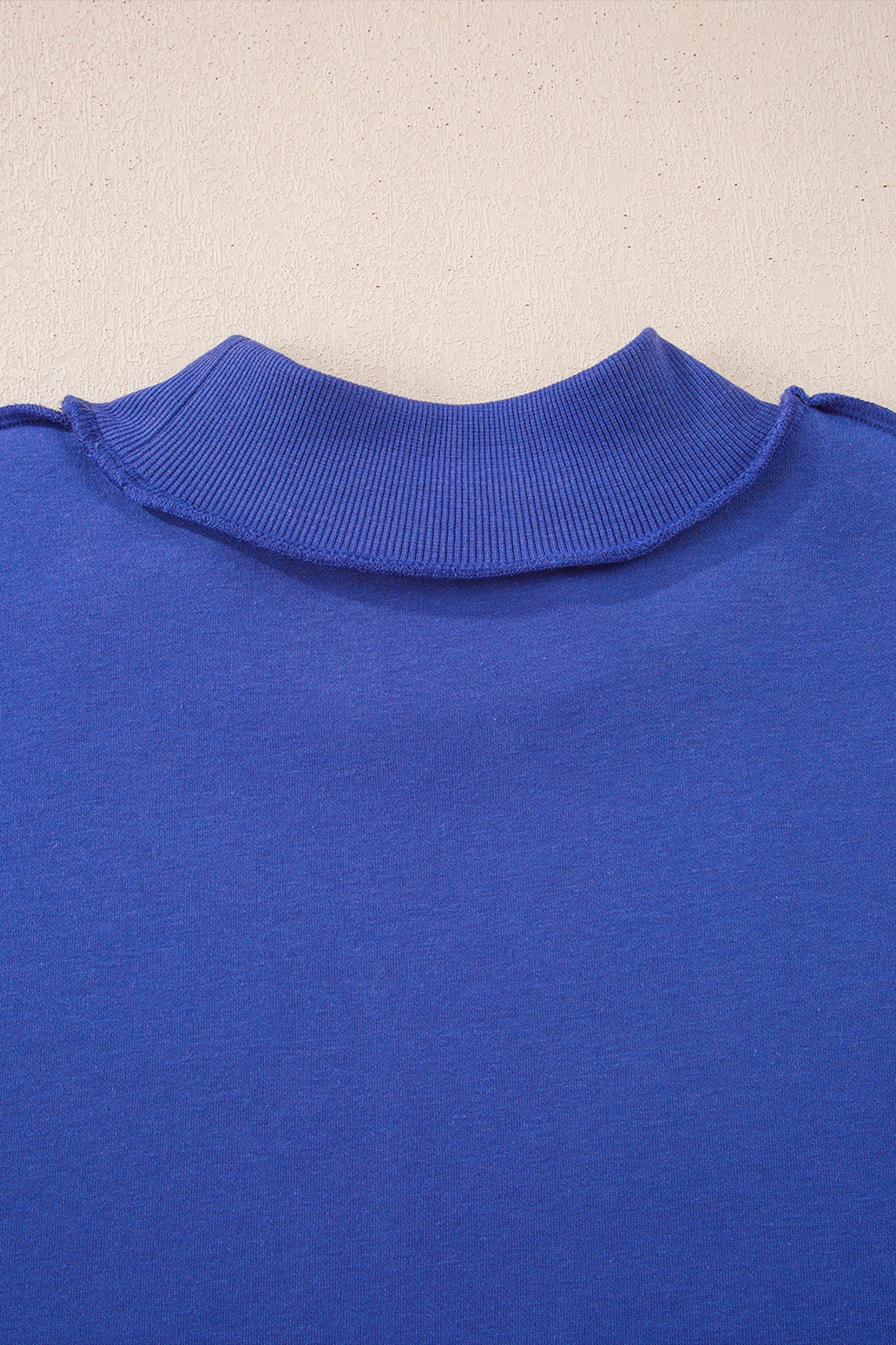 Carrot Oversize Drop Shoulder Reversible Mock Neck Sweatshirt – Orange