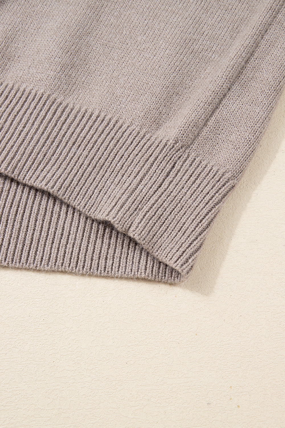 Embroidered Floral Sleeve Round Neck Loose Sweater - eAura