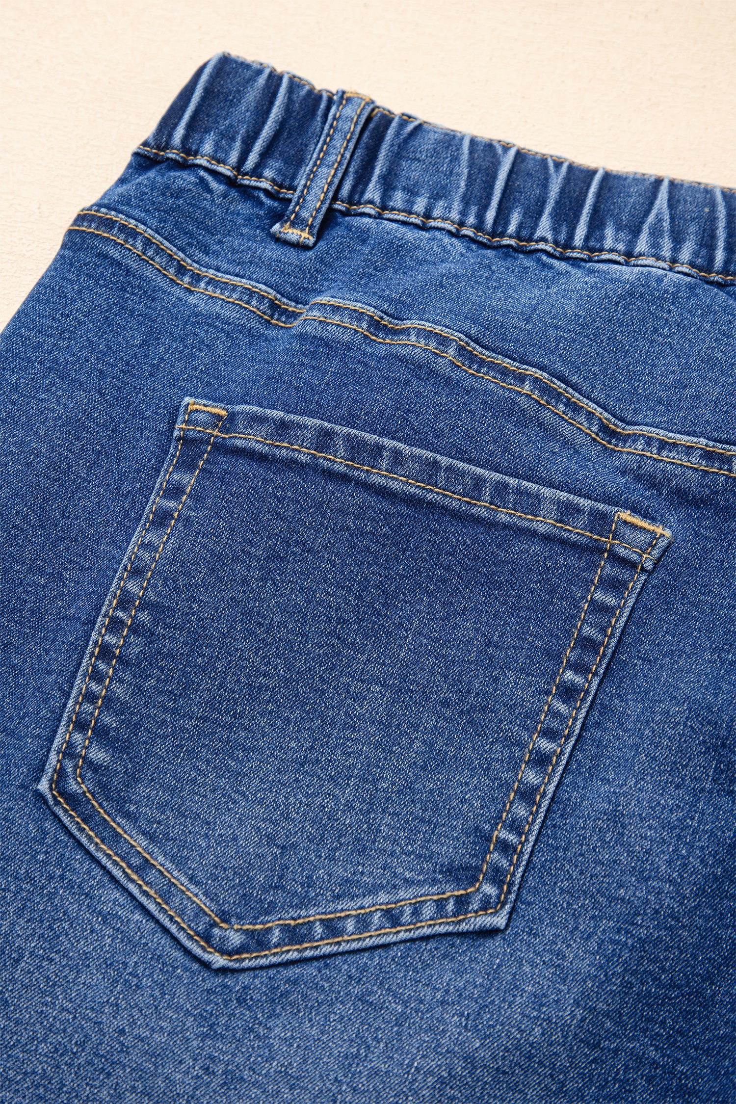 Acid Wash Contrast Lace-up Plus Size Jeans