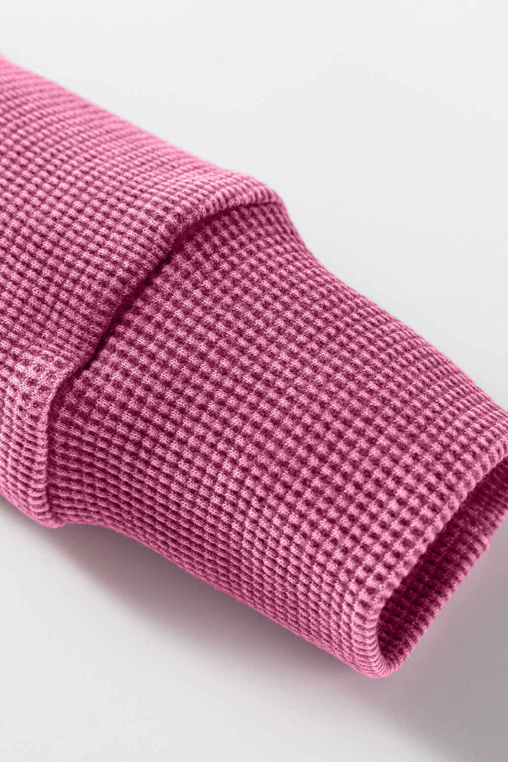 Waffle Textured Long Sleeve Loose Top - eAura