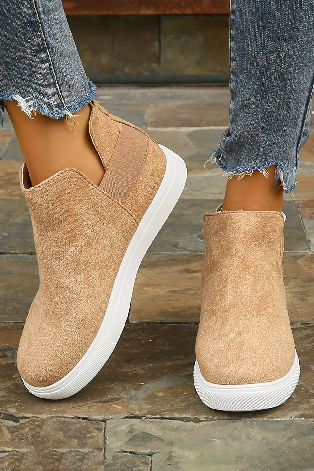 Camel High Top Slip-on Casual Boots - eAura