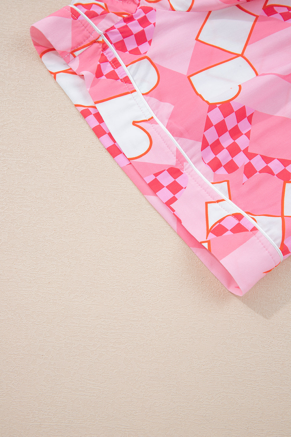 Heart Print Shirt Style Short Pyjama Set - eAura