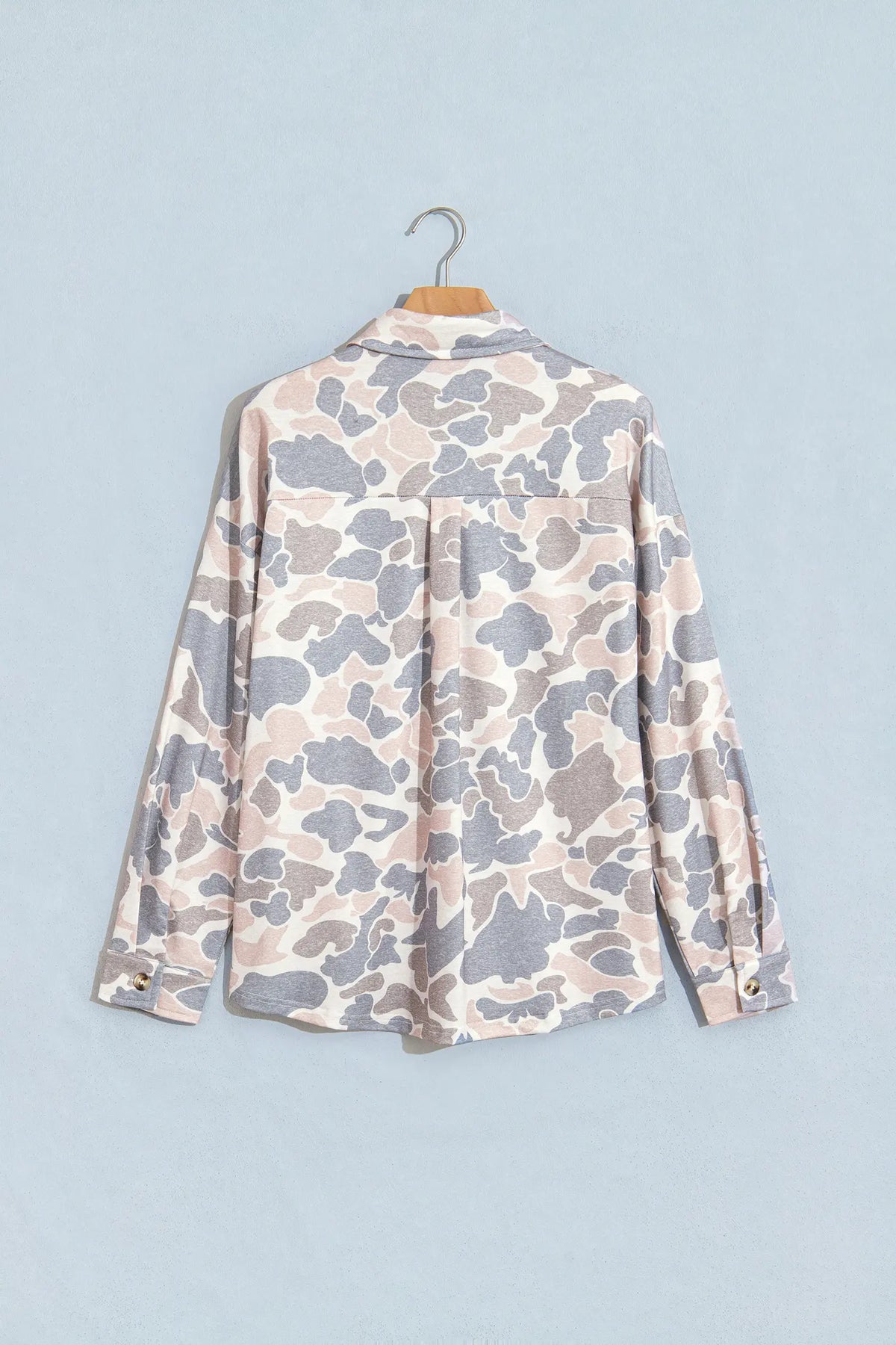 Tunic Shacket Button-Down Camouflage