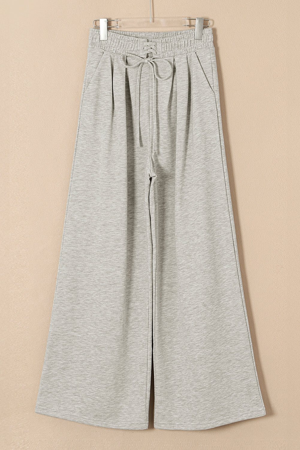 Tied Elastic High Waist Pleated Detail Sweatpants - eAura