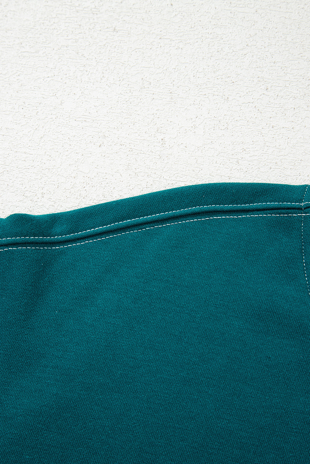 Green Contrast Striped Patchwork Drop Shoulder Sweatshirt - eAura