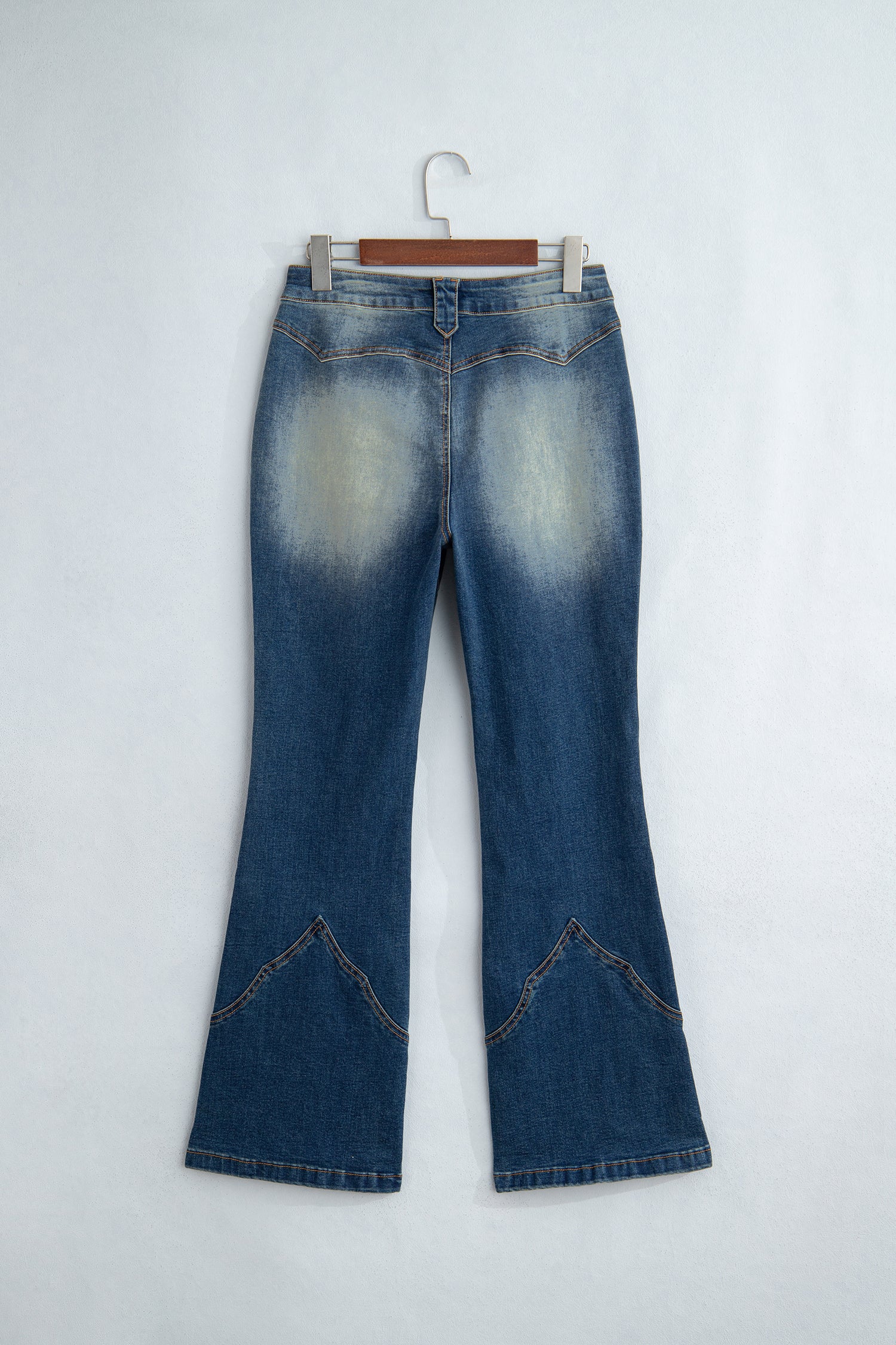 Pocket Detail Flare Leg Jeans – Sail Blue
