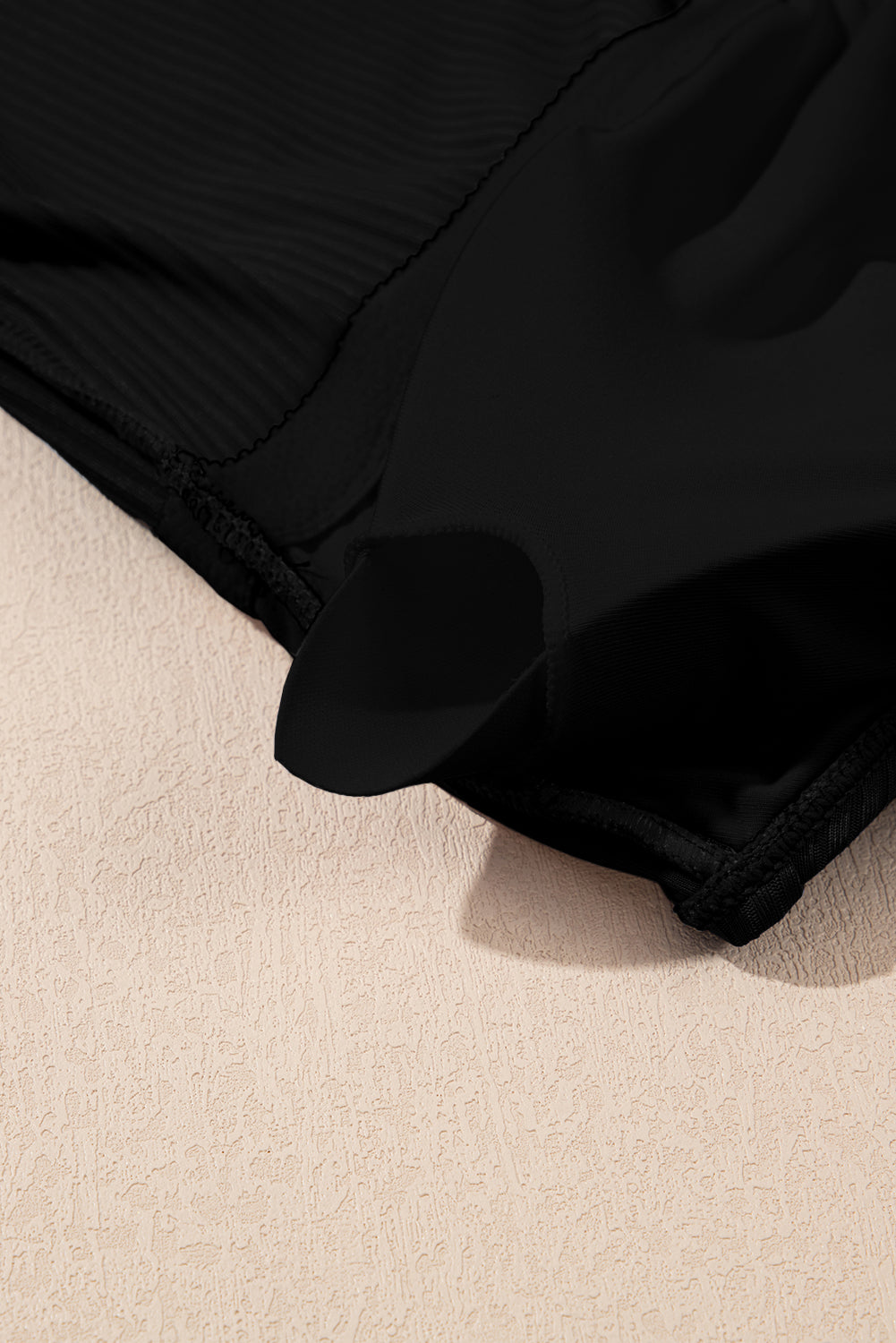 Ribbed Crossed Detail Tankini & Skort Two-Piece Swimsuit