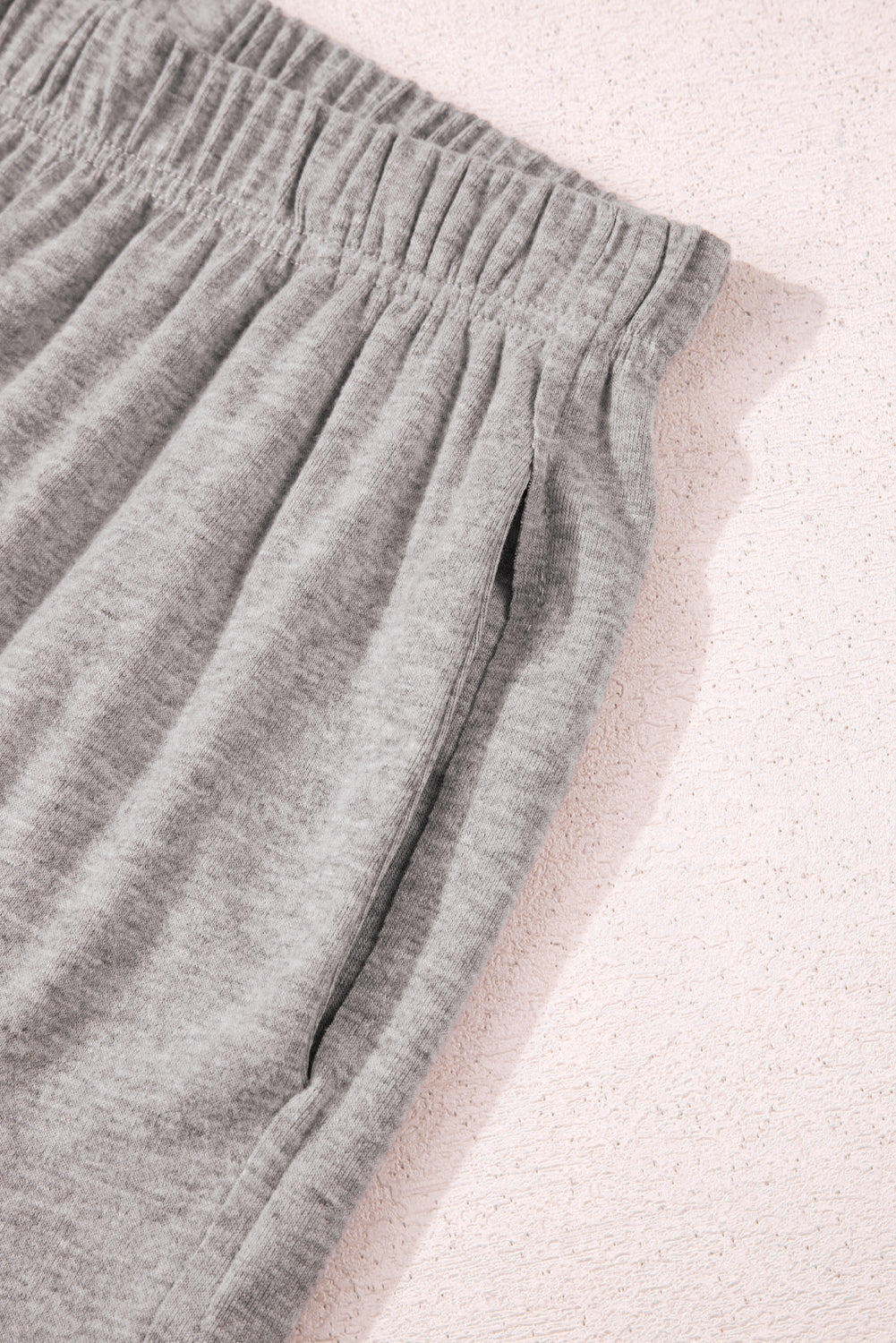 Grey Solid Colour Loose Tee 2 Piece Shorts Set eAura
