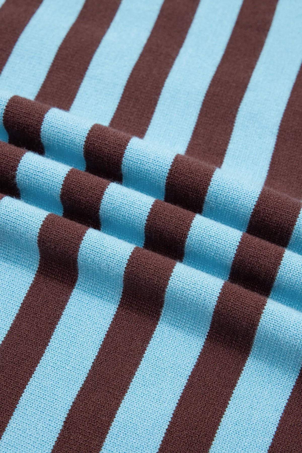Colour Block Loose Crew Neck Cuffed Sweater – Brown Stripe