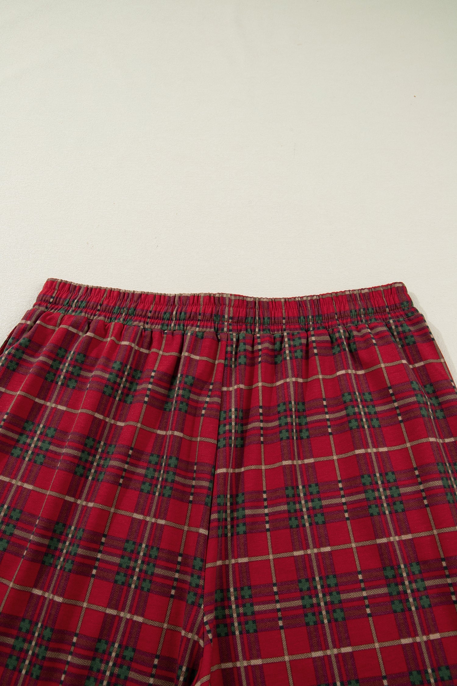 Plus Size Plaid Short Sleeve Shirt Pyjama Set - eAura