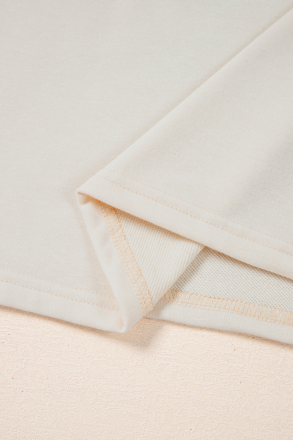 White Pearled Puff Sleeve Round Neck Loose Top eAura