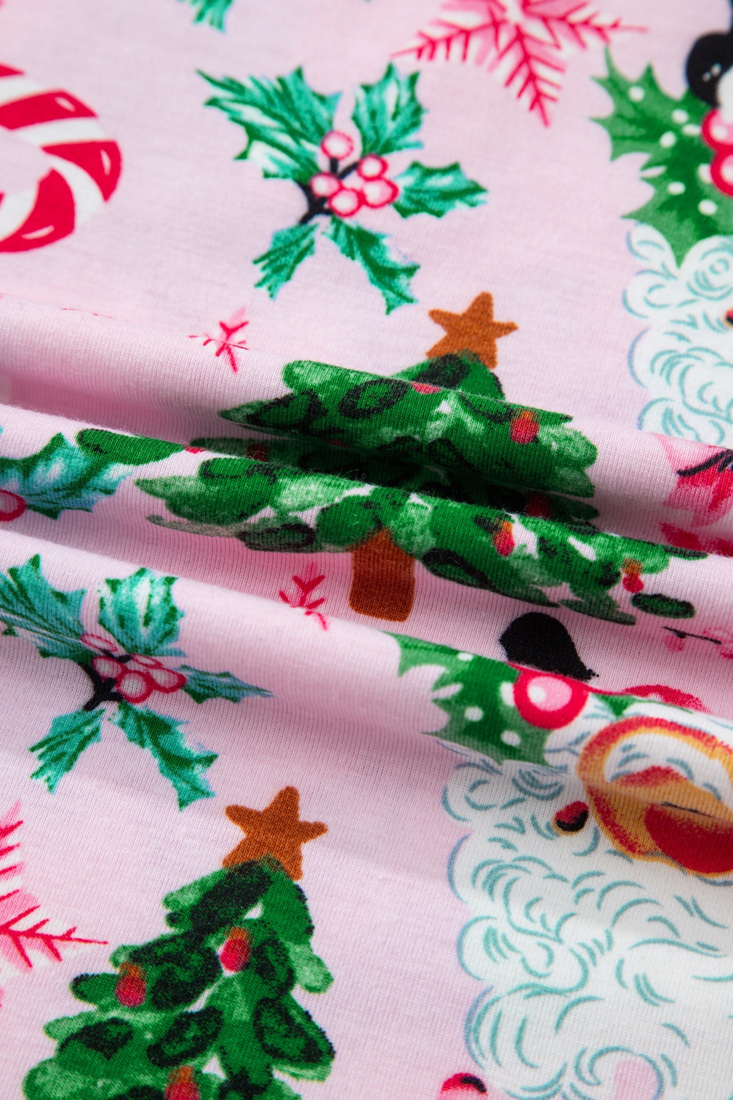 White Christmas Pattern Button V-Neck Pyjamas - Loungewear & Sleepwear/Loungewear